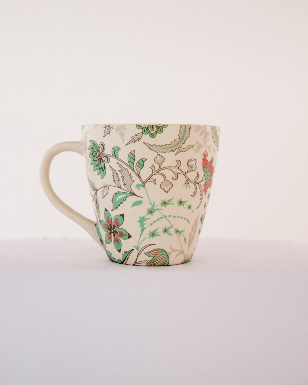Sage Rose Floral Hand-Painted Ceramic Mug by Modus & Mood