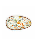 Floral Oval Snacks Plate - Marigold