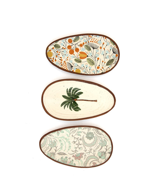 Floral Oval Snacks Plate - Marigold - view 3 of 3