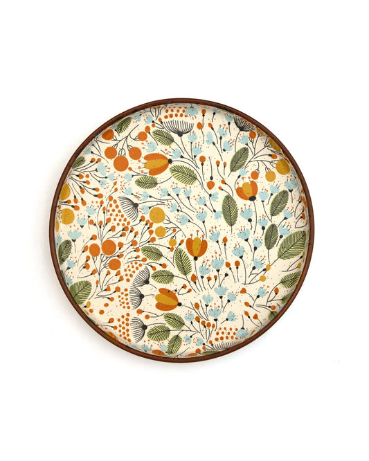 Floral Pattern Ceramic Dinner Plate - Marigold by Modus & Mood