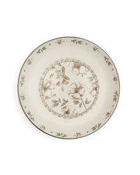Floral Rim Ceramic Dinner Plate - Sepia, Large - view 2 of 4