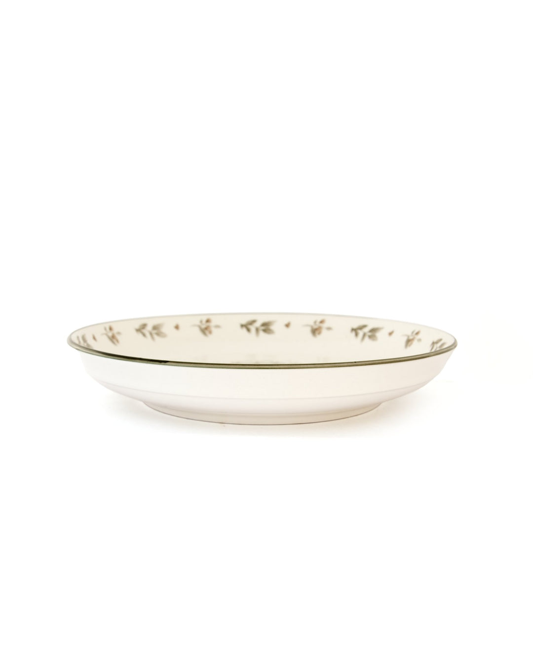 Floral Rim Ceramic Dinner Plate - Sepia, Large - view 3 of 4