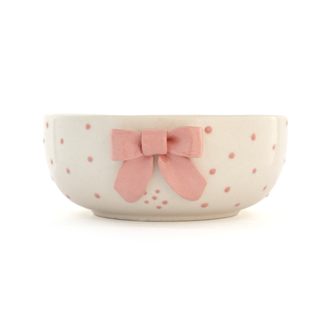 Sculpted Bow Ceramic Bowl - Pink by Modus & Mood