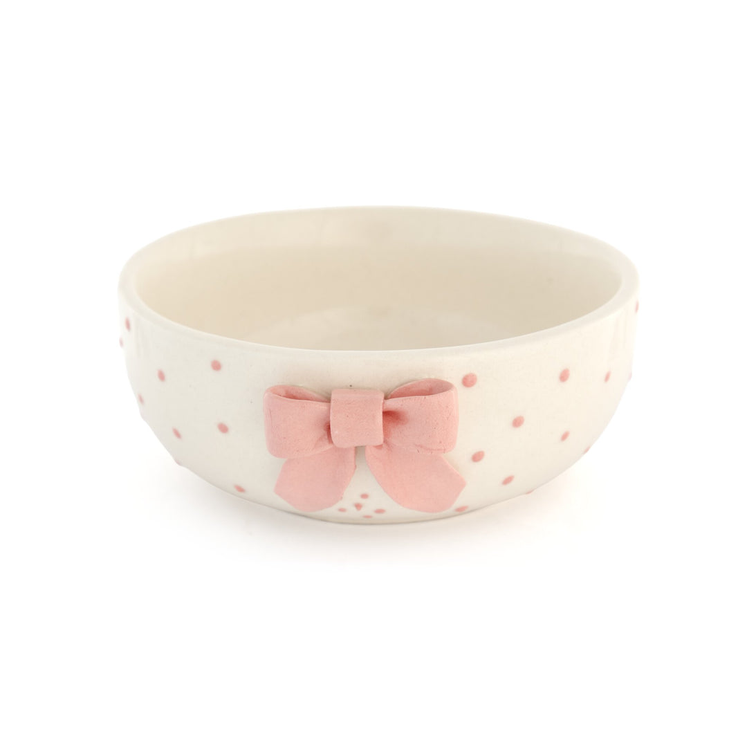 Sculpted Bow Ceramic Bowl - Pink - view 2 of 5