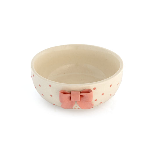 Sculpted Bow Ceramic Bowl - Pink - view 3 of 5