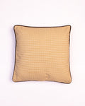 Gingham Check Cotton Cushion Cover - Ochre Yellow