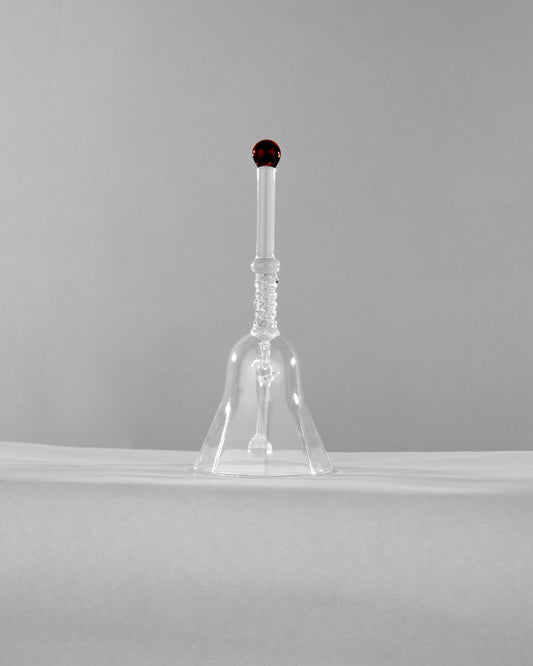 Twisted Hand-Blown Glass Bell - Ruby by Modus & Mood