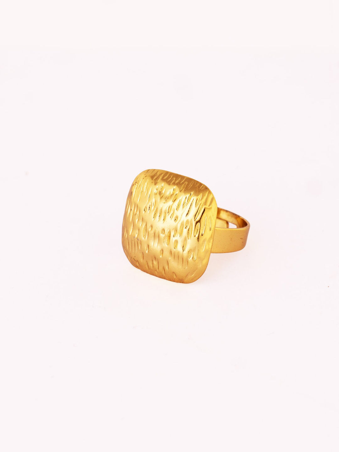 Hammered Anti-Tarnish Signet Ring - view 3 of 5