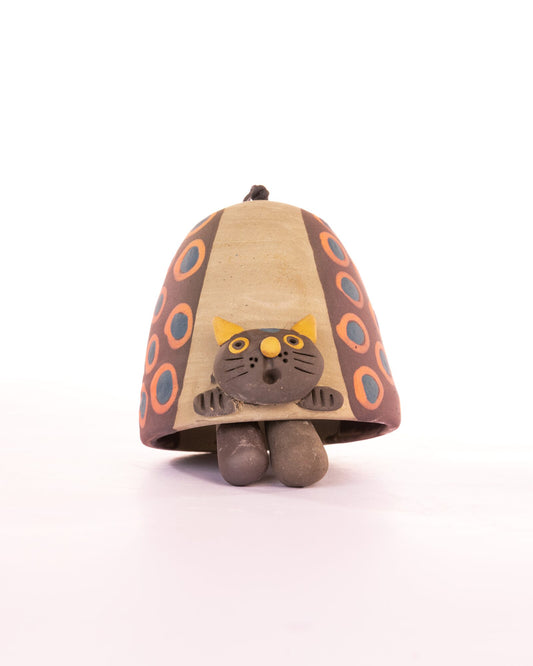 Cat Nerikomi Ceramic Bell Hanging - Rust Rings by Modus & Mood