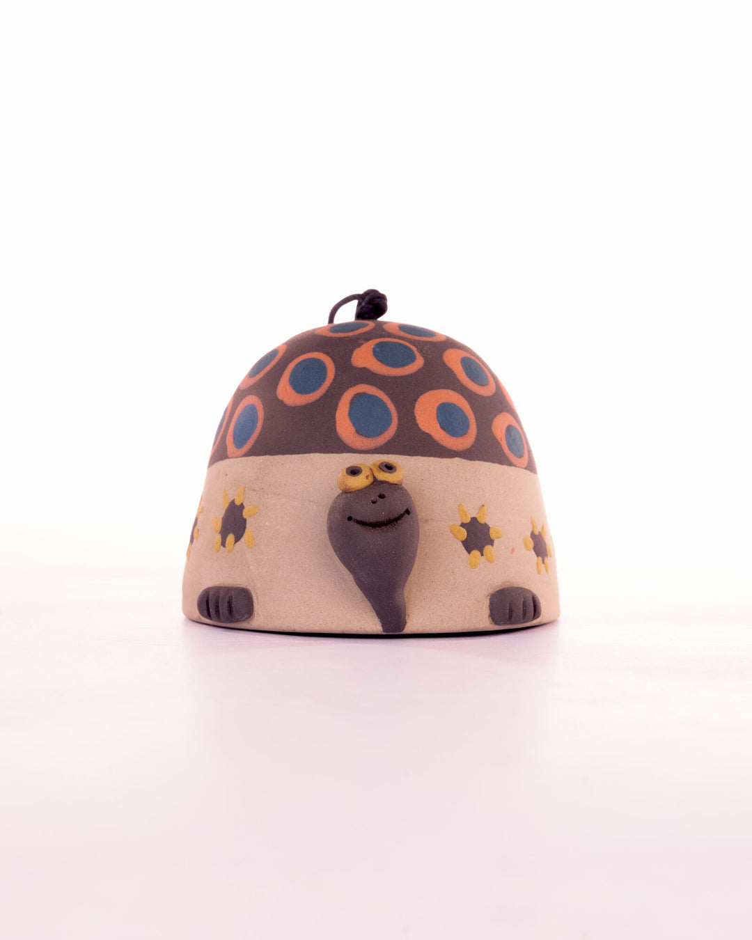 Turtle Nerikomi Ceramic Bell Hanging - Rust Rings by Modus & Mood