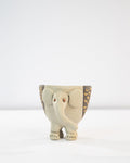 Hathi Elephant Nerikomi Ceramic Planter - Golden Feathers