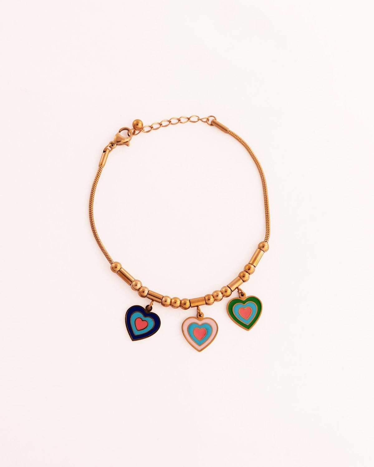 Heart Charm Anti-Tarnish Bracelet - Multicolour - view 2 of 4