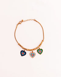 Heart Charm Anti-Tarnish Bracelet - Multicolour - view 2 of 4