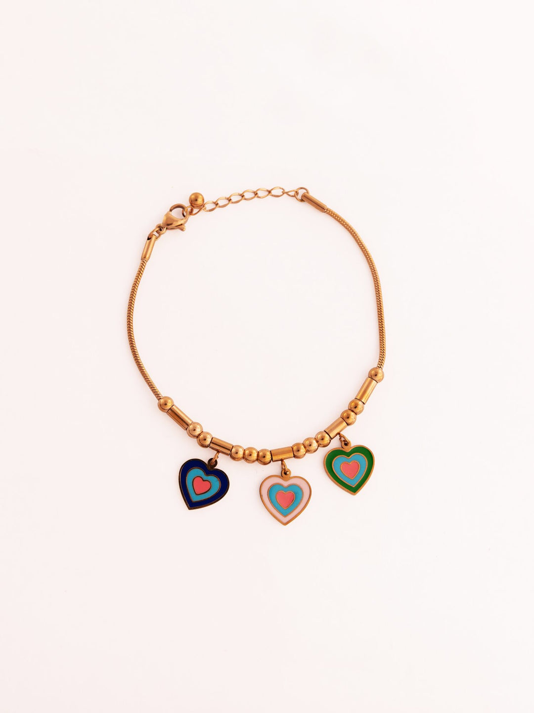 Heart Charm Anti-Tarnish Bracelet - Multicolour by Modus & Mood