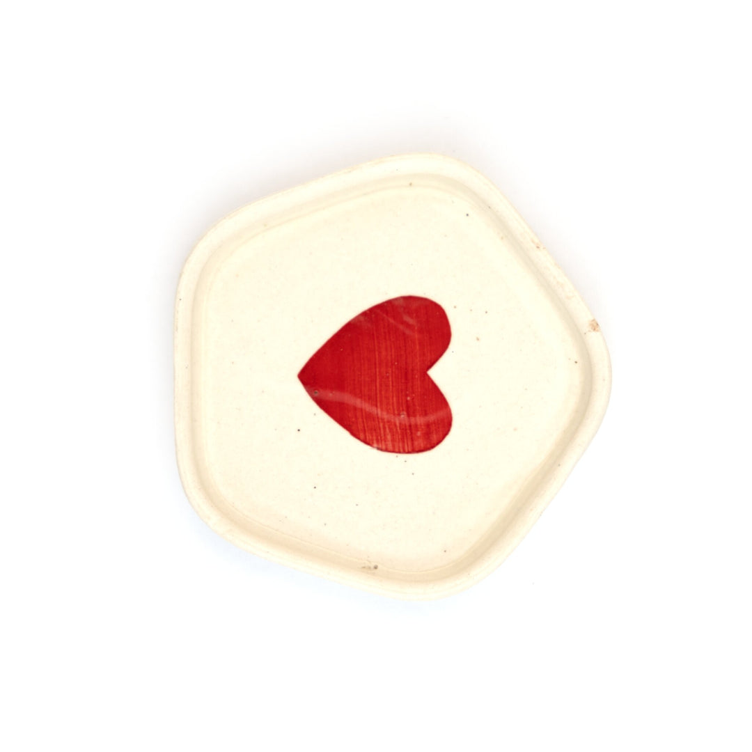 Red Heart Hand-Painted Ceramic Trinket Dish by Modus & Mood