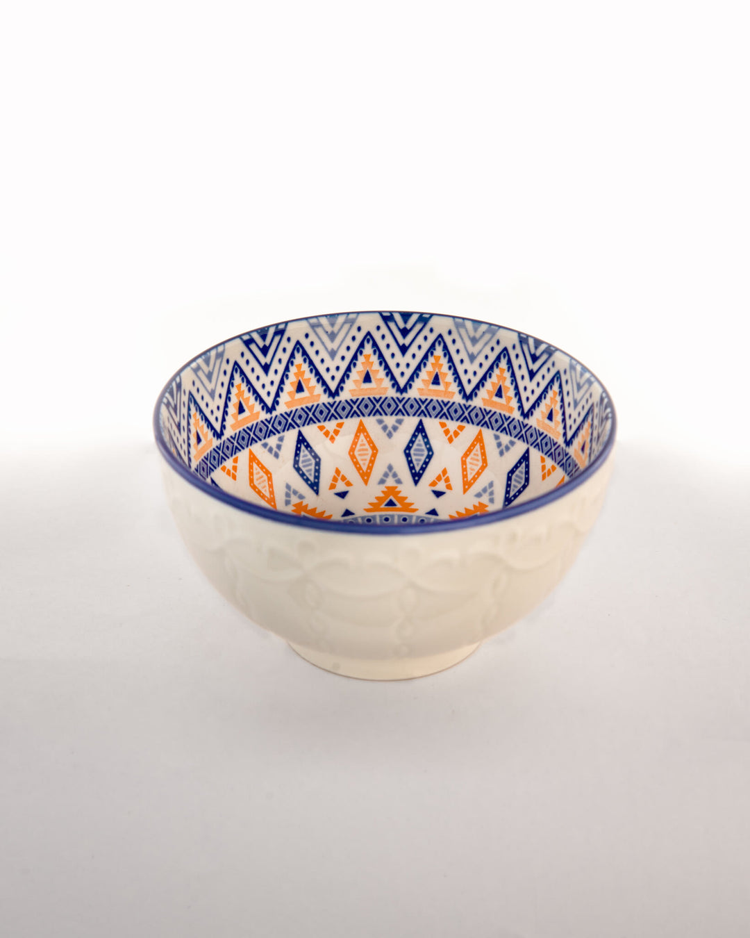 Embossed Lacework Ceramic Bowl - Cream - view 2 of 3