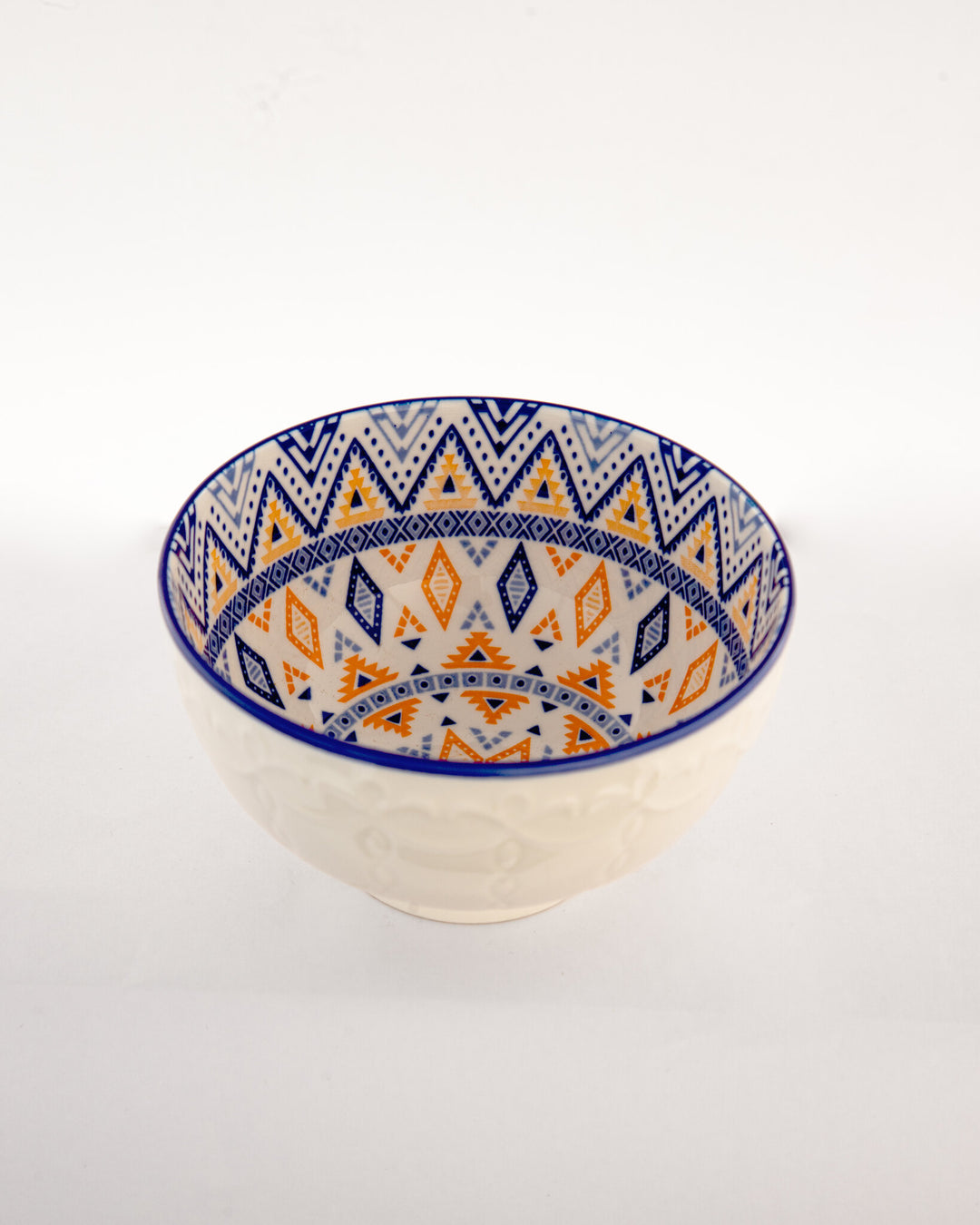Embossed Lacework Ceramic Bowl - Cream - view 3 of 3