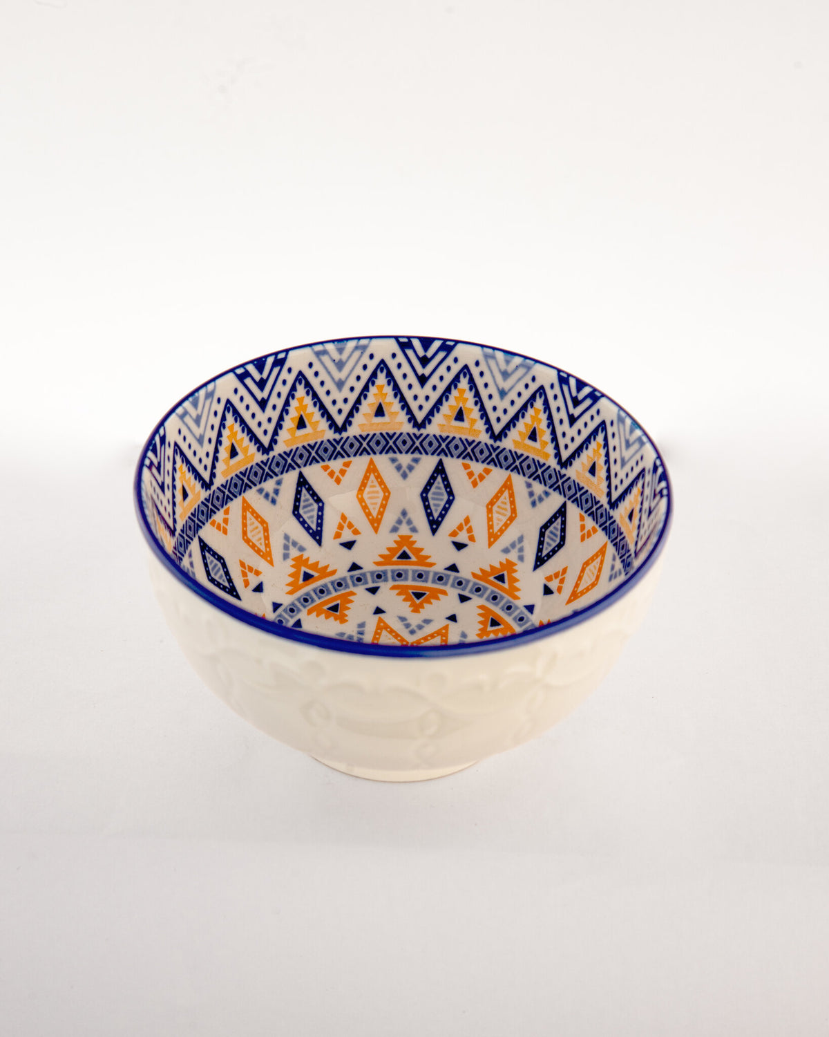 Embossed Lacework Ceramic Bowl - Cream - view 4 of 4