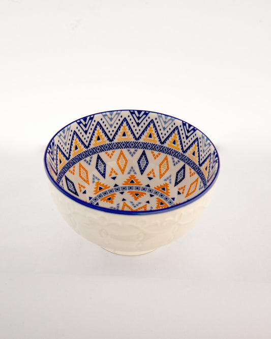Embossed Lacework Ceramic Bowl - Cream - view 3 of 3