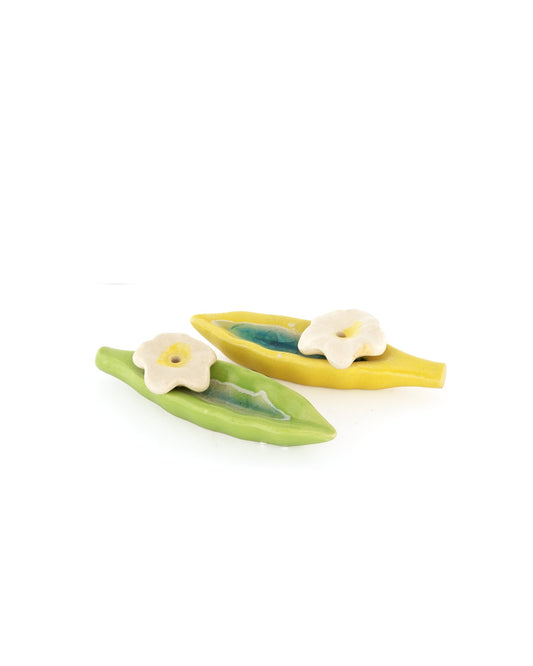 Leaf Ceramic Incense Holder - view 3 of 7