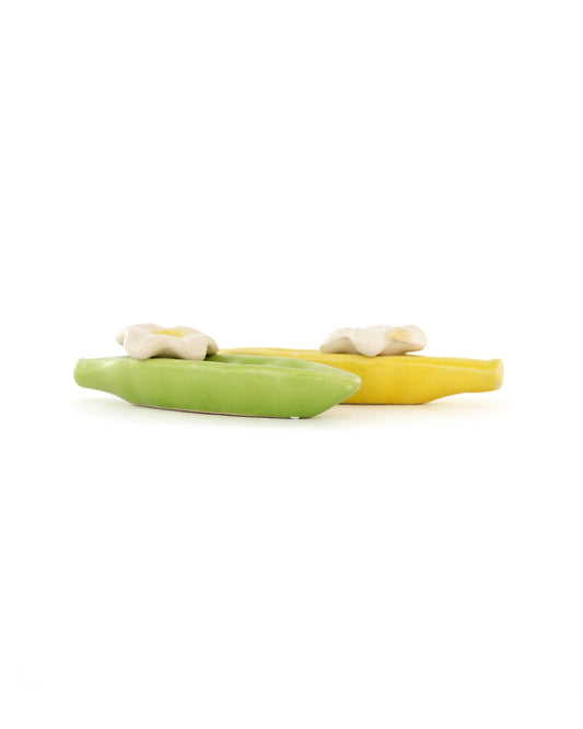 Leaf Ceramic Incense Holder - Green - view 2 of 3