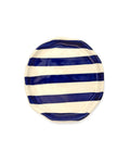 Leher Stripe Hand-Painted Ceramic Plate - Indigo