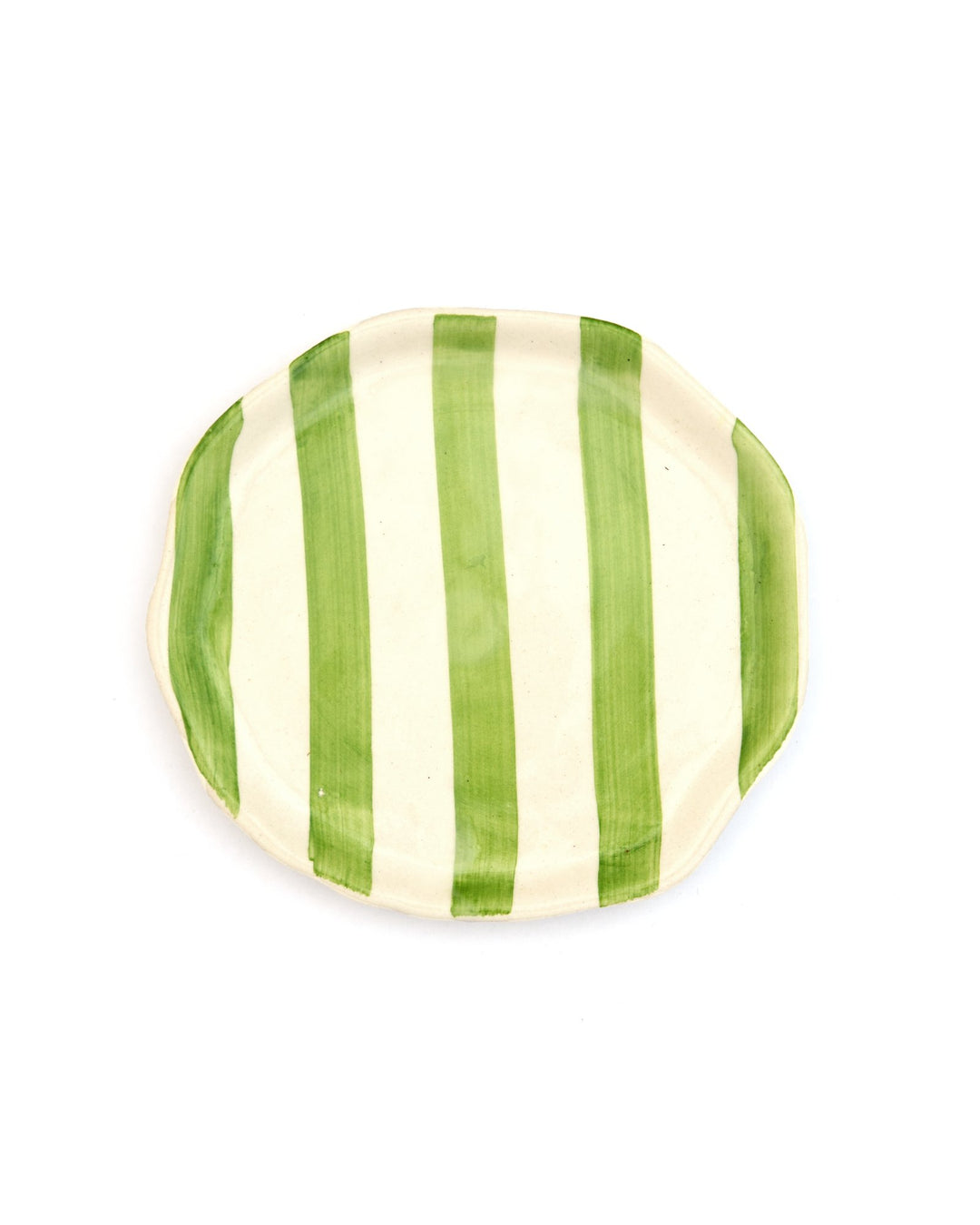 Leher Stripe Hand-Painted Ceramic Plate - Mint Green - view 2 of 4