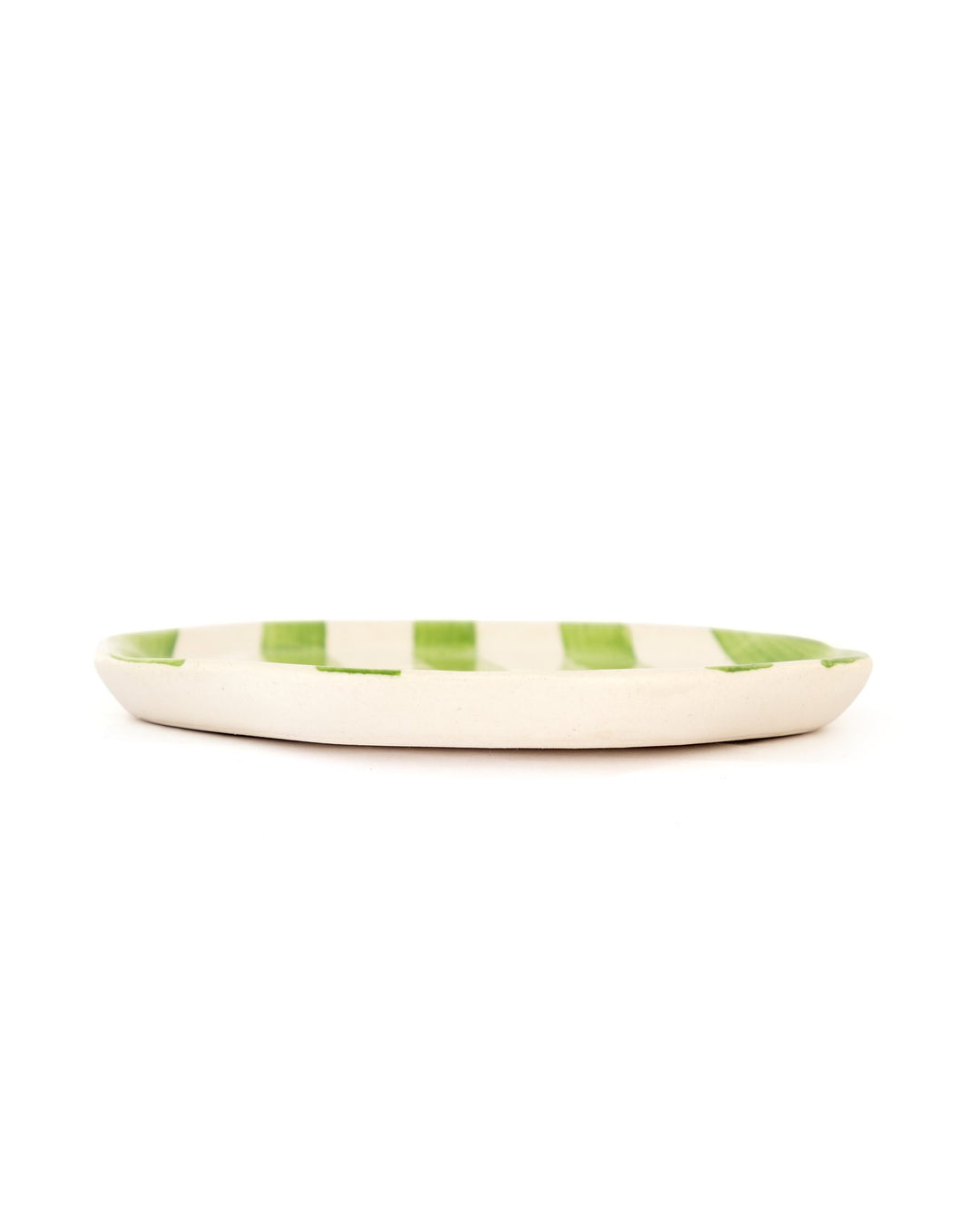 Leher Stripe Hand-Painted Ceramic Plate - Mint Green - view 3 of 4