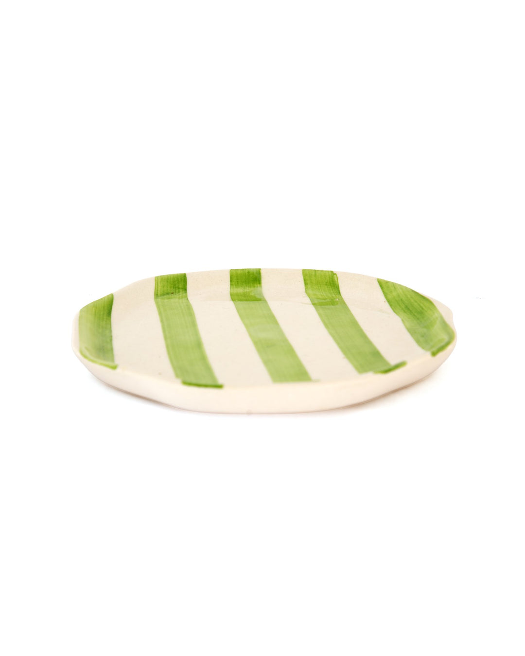 Leher Stripe Hand-Painted Ceramic Plate - Mint Green - view 4 of 4