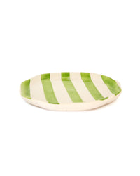 Leher Stripe Hand-Painted Ceramic Plate - Mint Green - view 4 of 4