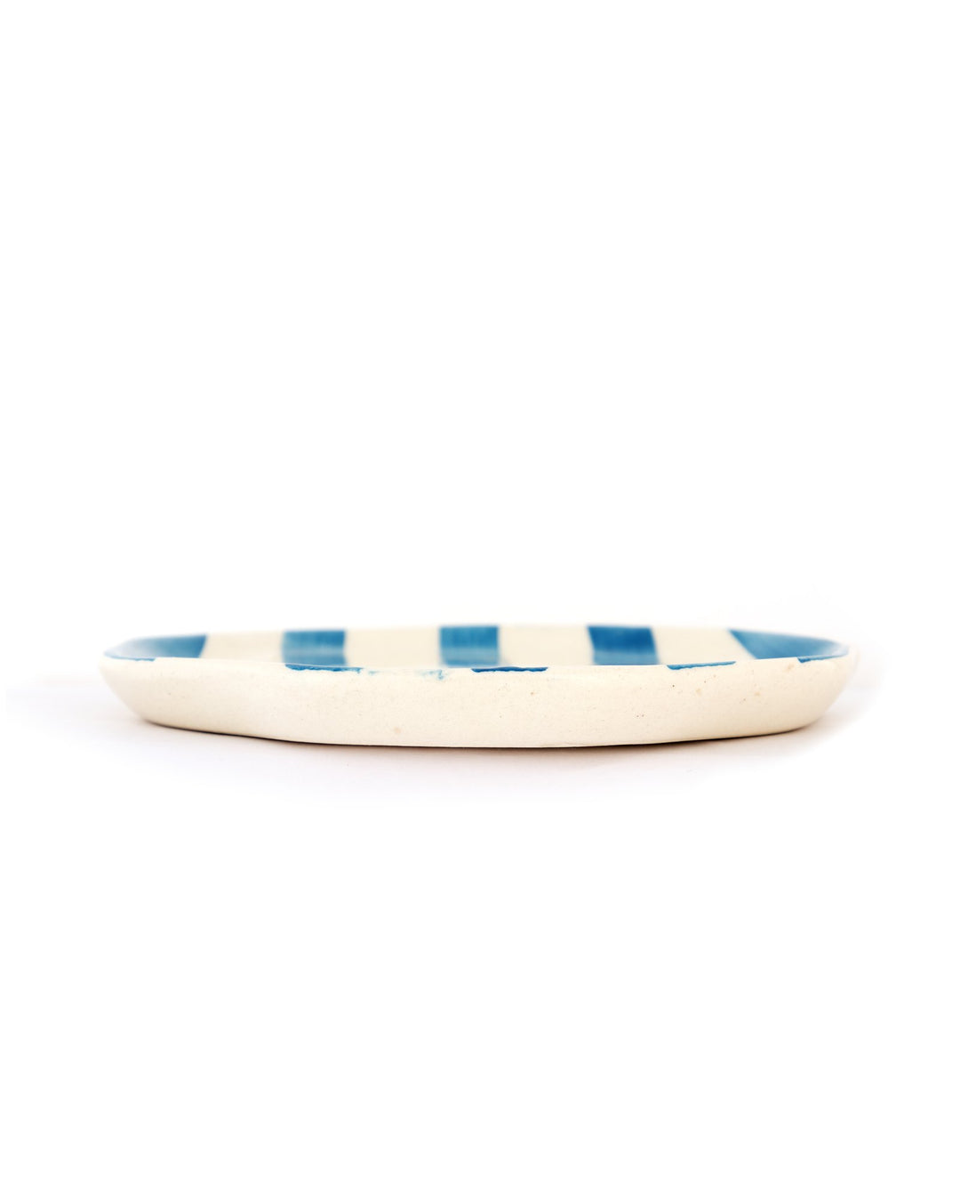 Leher Stripe Hand-Painted Ceramic Plate - Sky Blue - view 2 of 3