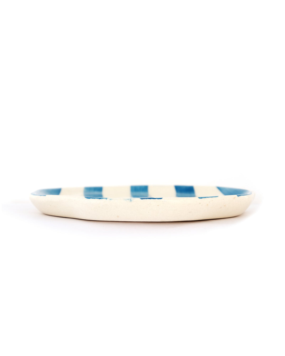 Leher Stripe Hand-Painted Ceramic Plate - Sky Blue - view 2 of 3