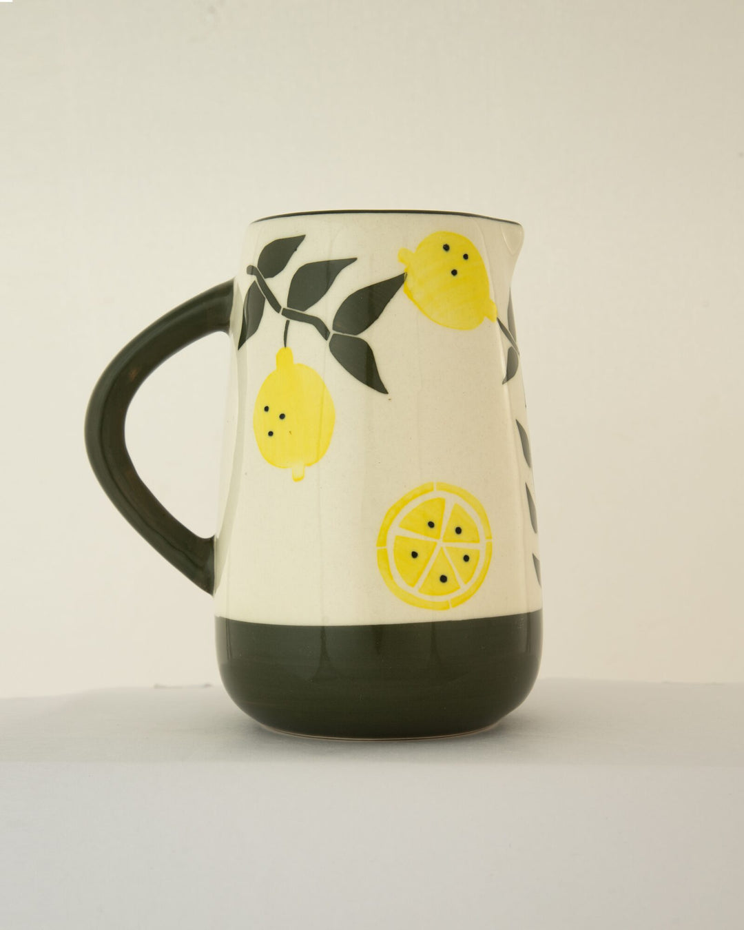Nimbu Grove Lemon Hand-Painted Ceramic Jug by Modus & Mood