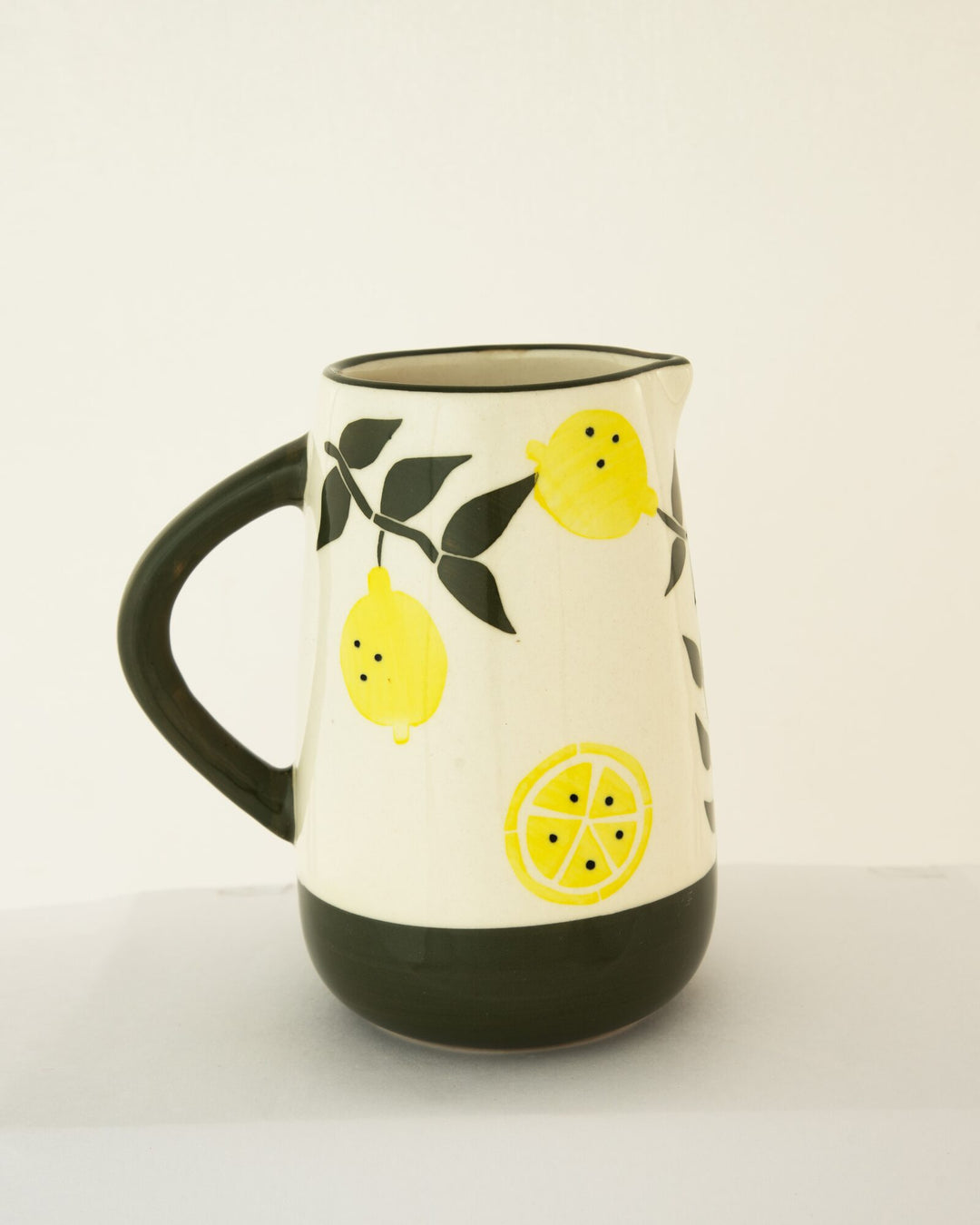 Nimbu Grove Lemon Hand-Painted Ceramic Jug - view 2 of 3