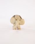 Little Hathi Nerikomi Ceramic Elephant Figurine - Charcoal & Ochre