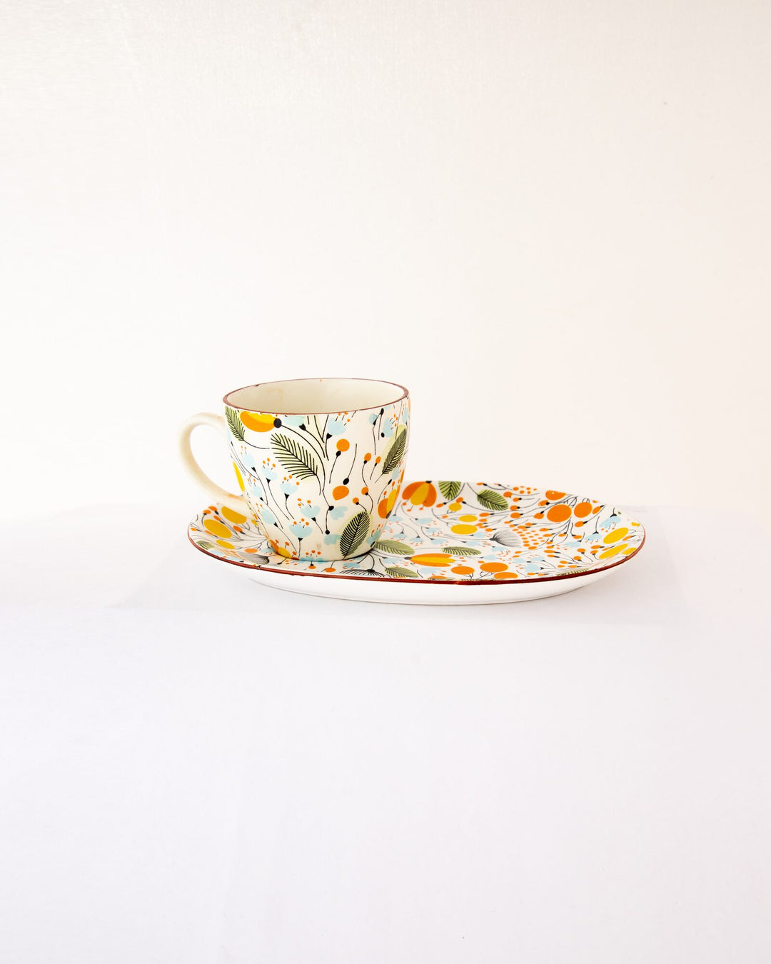 Genda Marigold Floral Ceramic Cup & Plate Set - view 2 of 4