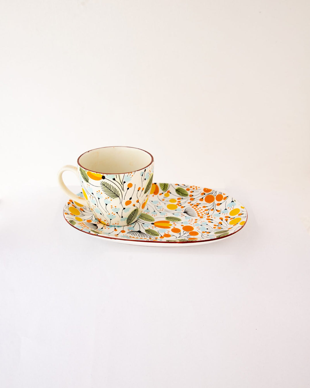 Genda Marigold Floral Ceramic Cup & Plate Set - view 3 of 4