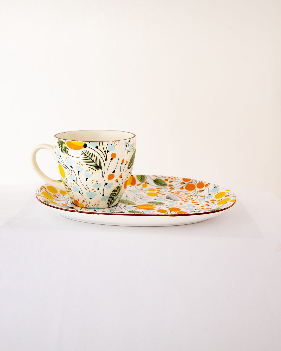 Genda Marigold Floral Ceramic Cup & Plate Set - view 4 of 4