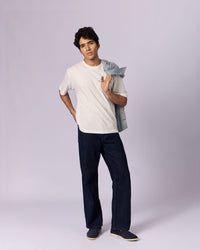 Men's Checked Cotton Overshirt - Sky Blue - view 6 of 6