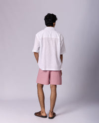 Men's Cotton Drawstring Shorts - Rose Pink - view 3 of 4