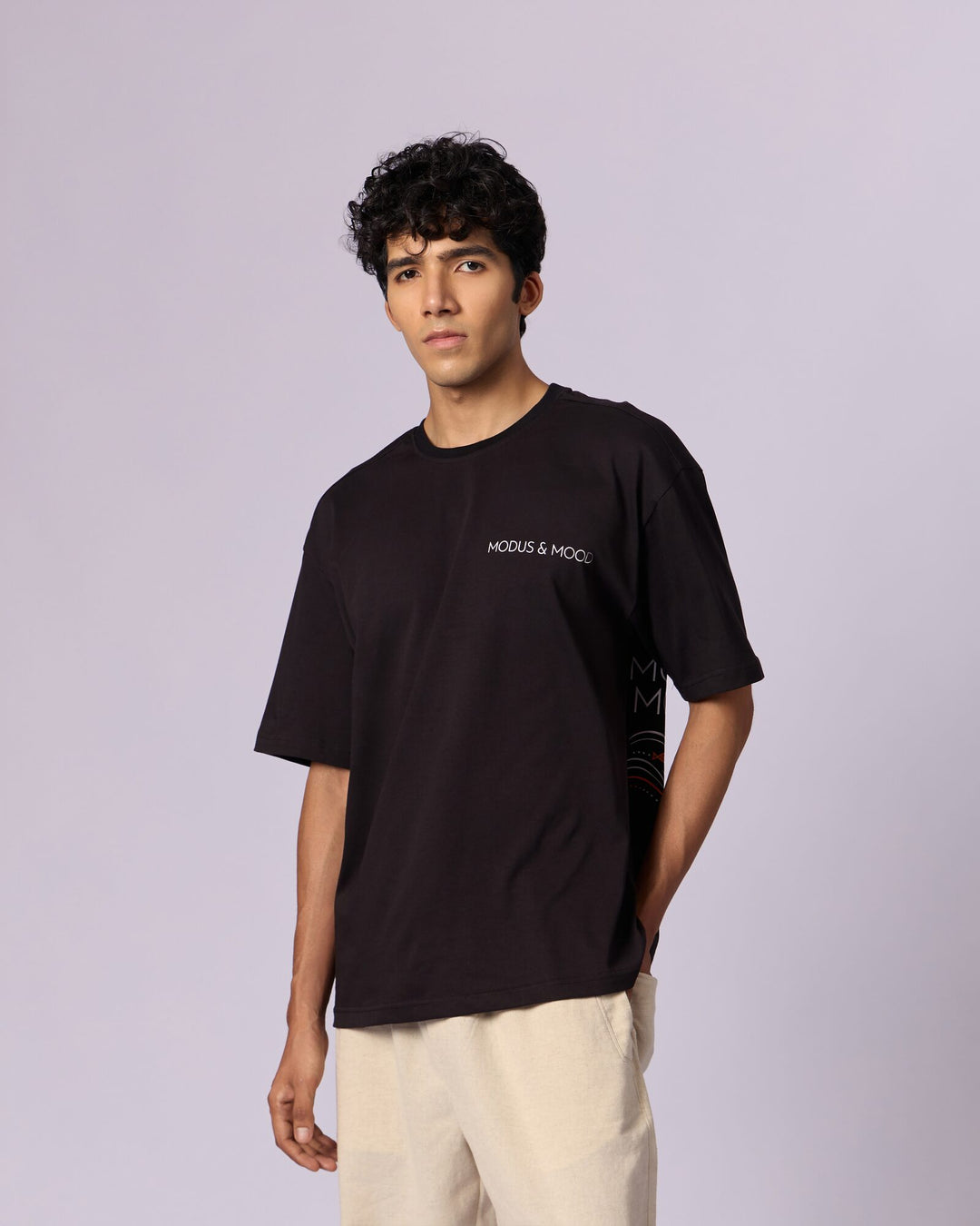 Men's MnM Limited Edition Graphic Cotton T-Shirt - Black by Modus & Mood