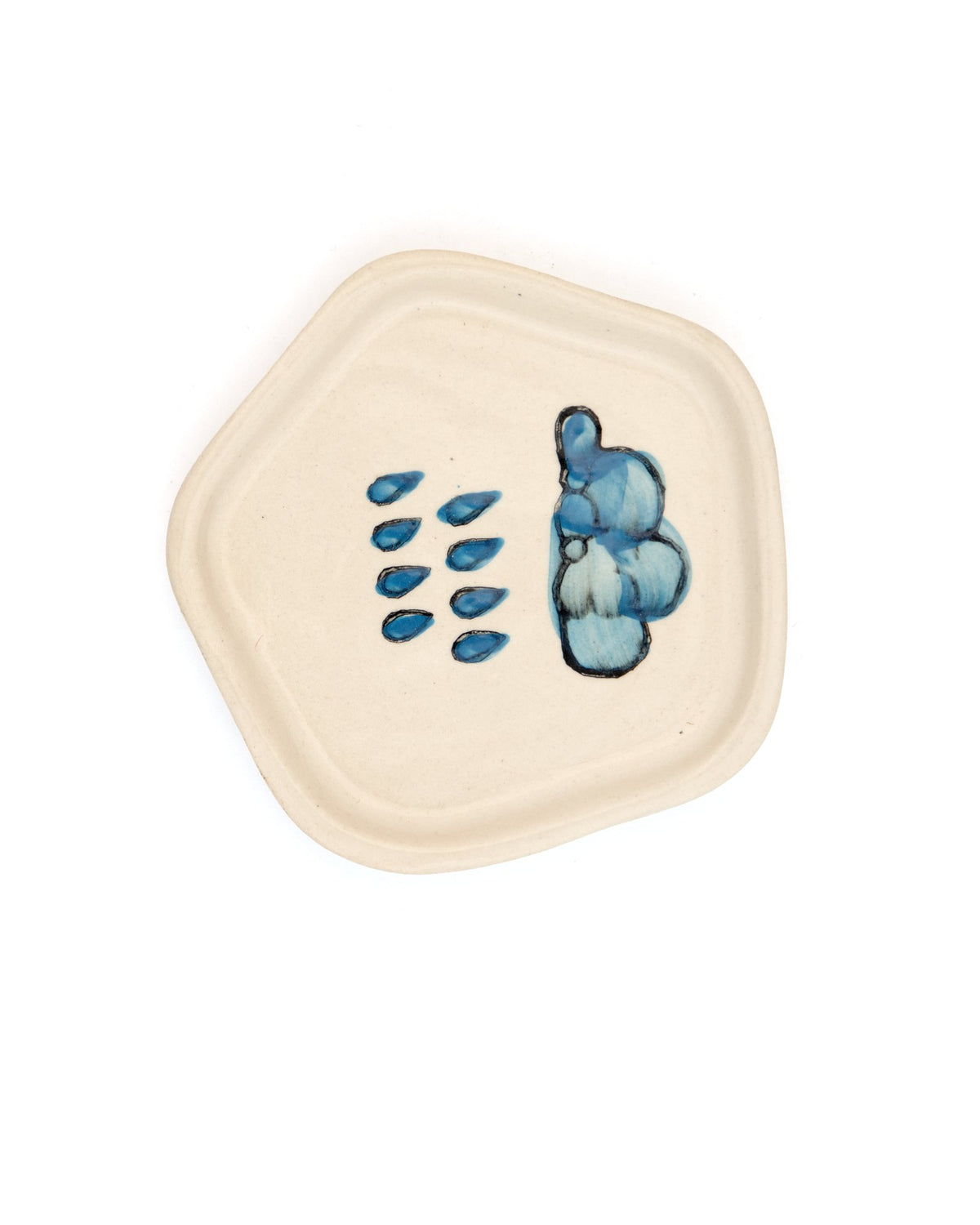 Monsoon Cloud Hand-Painted Ceramic Trinket Dish by Modus & Mood