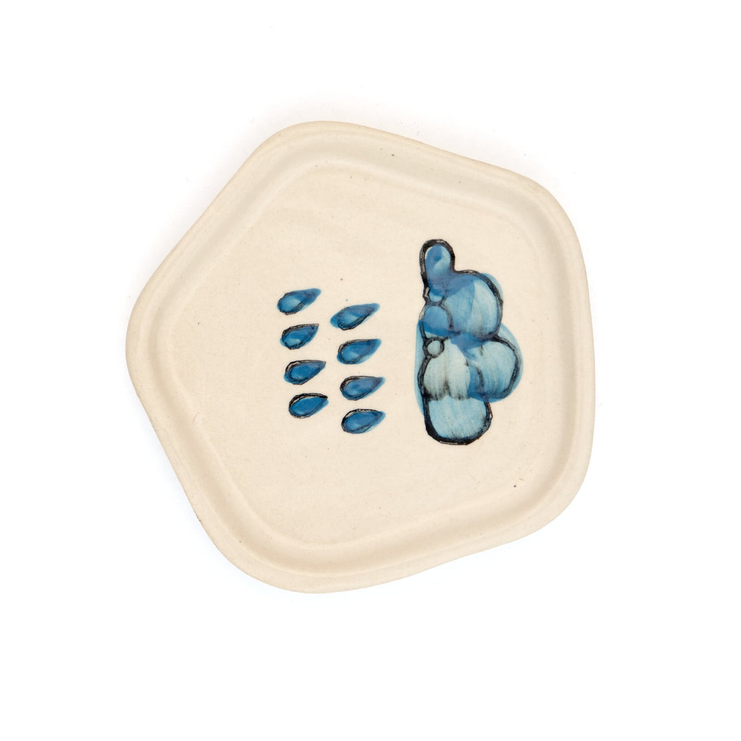 Monsoon Cloud Hand-Painted Ceramic Trinket Dish by Modus & Mood