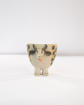 Moo Mood Nerikomi Ceramic Cow Planter - Blue Rings