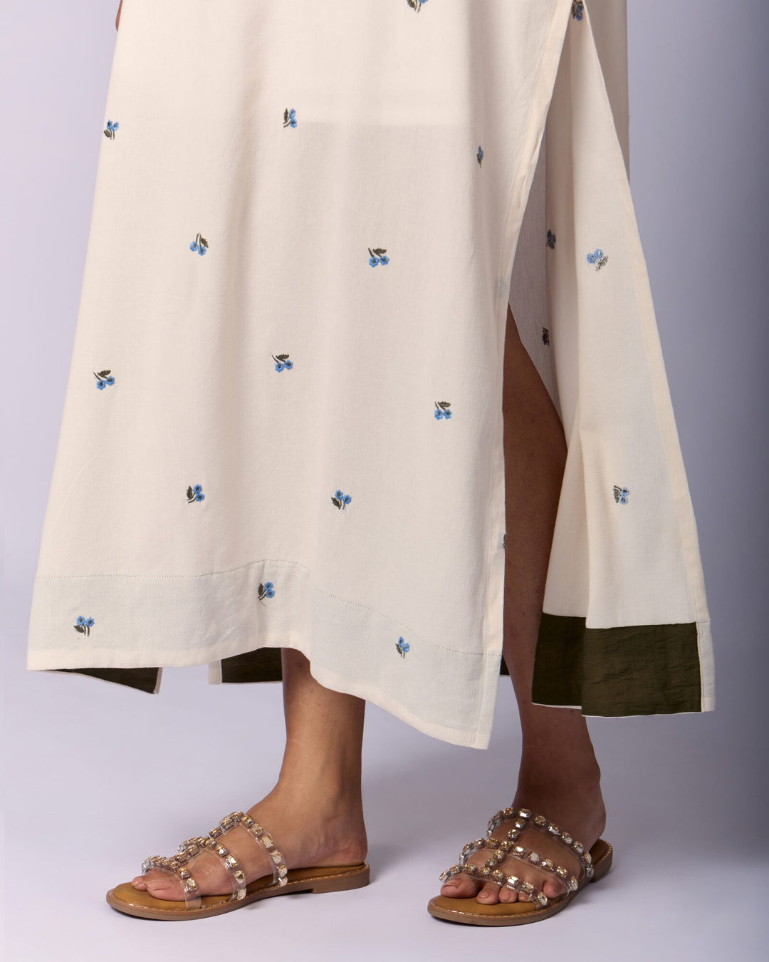 Women's Cotton Kurta/Kaftan - Ivory - view 6 of 6