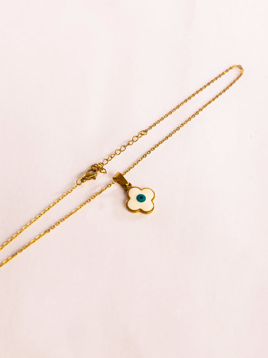 Evil Eye Flower Pendant Anti-Tarnish Necklace by Modus & Mood