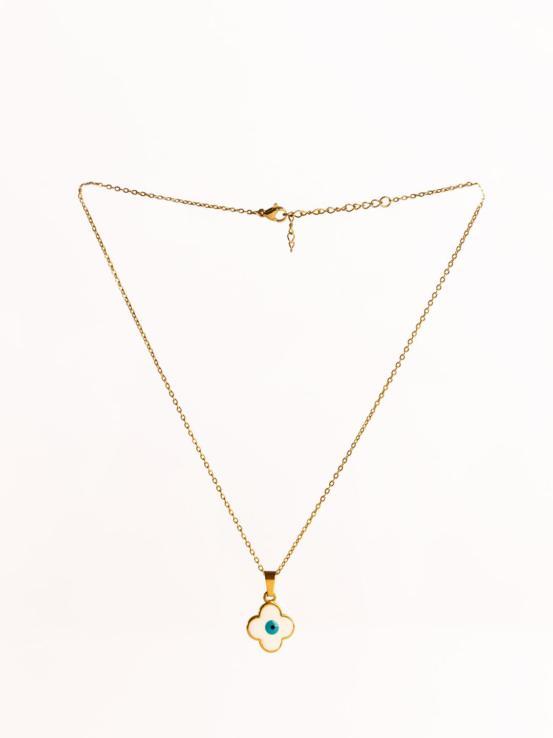 Evil Eye Flower Pendant Anti-Tarnish Necklace - view 2 of 4