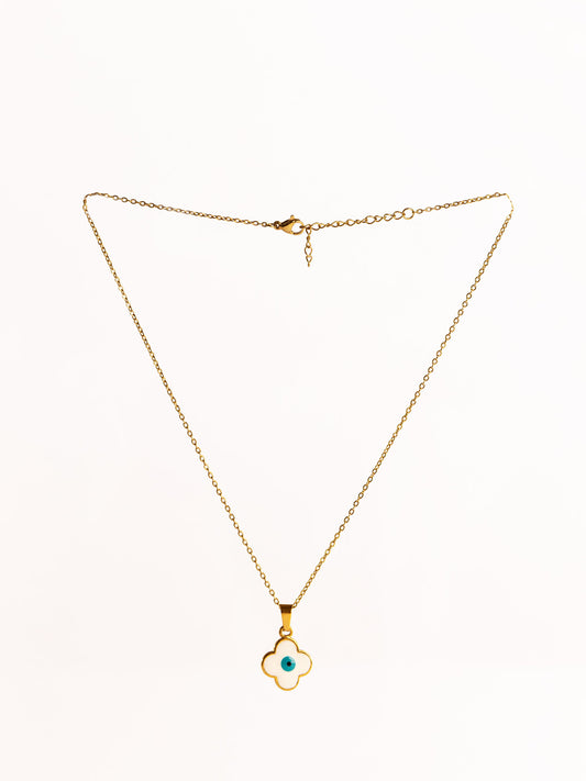 Evil Eye Flower Pendant Anti-Tarnish Necklace - view 2 of 4