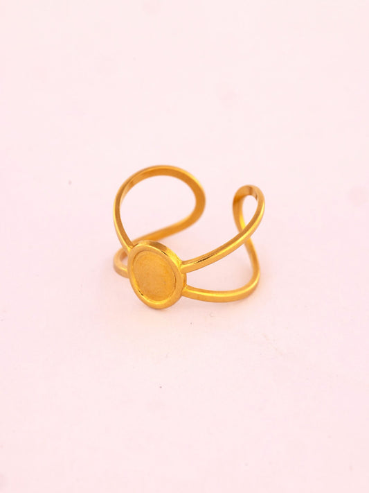 Adjustable Oval Wrap Anti-Tarnish Ring by Modus & Mood