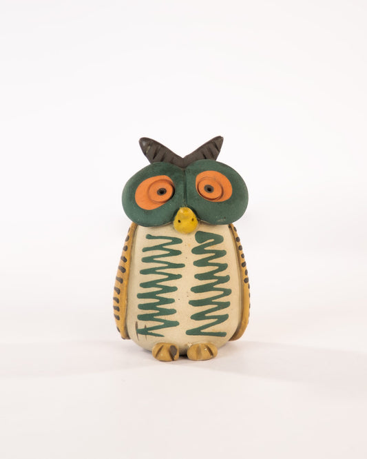 Chashma Owl Nerikomi Ceramic Figurine - Green by Modus & Mood